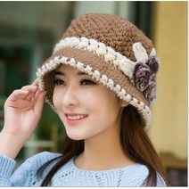 까마느 비니 벙거지 여성 방한모자 니트 따뜻한 니트캡 두꺼운 겨울 방한 사파리 어머니 엄마 보온 보넷