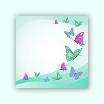 페토닷컴 예쁜 떡메모지 디자인 모음 메모지, 떡메 057. 바람과 나비 디자인, 1개