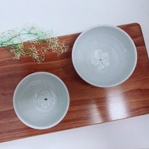 여주도자기 여주도자기배꽃 정감 도자기 공기대접, 공기