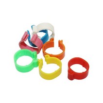 내경 16mm 가금류 발 링 버클 타입 클립 반지 치킨 메추라기 성인 터키 농업 장비 70 개, 08 7 Colors x 10 Pcs, M