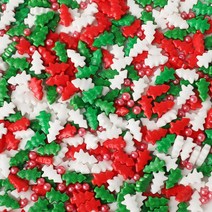 크리스마스토퍼 20g 식용 산타 크리스마스 스노우 크루치 설탕 비즈 진주 공 DIY 스프링클 레드 입술 케이, 23 20g Chris sugar 24