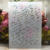 쓰기용품 A4 29cm 영어 단어 기사 DIY 겹쳐 스텐실 벽화 스크랩북 색소 엠보싱 앨범 장식 템플릿