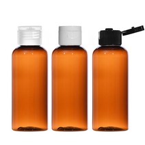 원터치캡용기 30ml 50ml 60ml 75ml 80ml 100ml 똑딱이공병 어매니티공병, 1개, 50ml갈색용기 원형 흰색캡