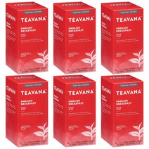 스타벅스 티바나 잉글리시 블랙퍼스트 티백 블랙티 홍차 24개입 6팩 Starbucks Teavana English Breakfast, 1개