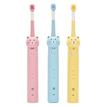 식스비 3단 유아 어린이 음파 전동칫솔 아동 아기, 색상선택:파스텔옐로우