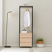 600 드레스룸 공간활용 틈새 서랍 행거장 튼튼한 세우는옷걸이 간이옷장, 멀바우