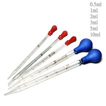 유리 등급 피펫 드로퍼 ol 05ml1ml2ml3ml5ml10ml트랜스퍼 피펫고무 헤드 포함 호환, [01] 0.5ml 5pcs