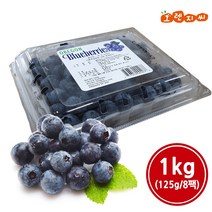 생 블루베리 1kg (125g8팩), 단품