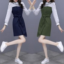 7174 둥근카라 프렌치 원피스2색상