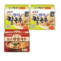 농심 멸치칼국수 490g 10개+장칼국수 412g 4개, 9세트