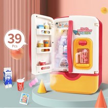 업소용 산업용 냉장고아이스 디스펜서 기능이 있는 냉장고 및 액세서리 어린이 장난감 주방 절단 음식 소, 01 Red