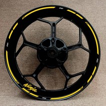 오토바이 자동차 자전거 반사 스티커 가와사키 바이크 오토바이 17 인치 휠 허브 데칼 장식 로고 닌자 125, 24 Ninja