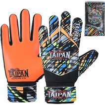 Taipan Sports 축구 골키퍼 장갑 어린이 청소년 및 성인용 4mm 라텍스 손가락 보호 강력한 그립 손바닥과, 02 주황색._06 7