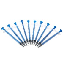 에폭시 10pcs 1ml 일회용 주사기 멸균 플라스틱 산업 구강 분배 주입기 액체 혼합 바늘 없음, 한개옵션0