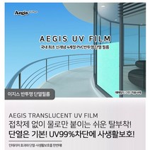 [AHZ_1091353] (색상 : 에매랄드그린) Aegis 반투명 단열필름 10m x 1m 시트 열차단 난방비절약 유리단열시트 냉방비절약, 에매랄드그린