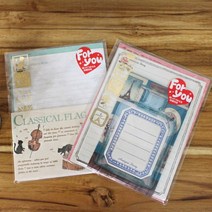 클래식 스티커n편지지set 2type - 일본 직수입, AntiqueStory, AntiqueStory
