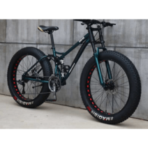 광폭타이어 MTB 하드테일 바퀴큰자전거 팻바이크, 27단화이트스포크 휠26인치