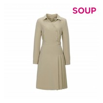 [숲(SOUP)] 사선 버튼장식 벨티드 원피스(SW2OPM6)