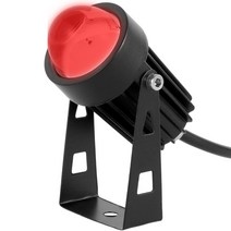 확산판 LED 스포트라이트 벽 세척 야외 방수 좁은 빔 투광 180 도 조절 건물 5W, 3.Red light