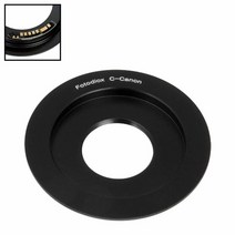 Fotodiox 렌즈 마운트 어댑터 C마운트 CCTV/Cine 캐논 EOS(EF EFS) D/SLR 카메라 바디 호환 10세대 포커스 칩 포함 3598858074, C-Mount, Standard with Focus Chip