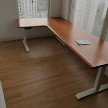ㄱ자형 모션 데스크 스마트 게임 컴퓨터 사무실 테이블 책상, 단일제품