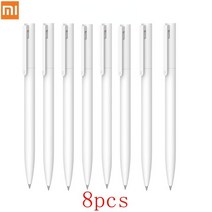 제이즈 100% Original Xiaomi Mijia 젤 펜 MI 0.5mm 서명 PREMEC Smooth 스위스 리필 MiKuni Japan 잉크 블랙 베스트 선물 Stylo, [07] 8PCS