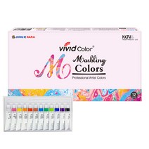 종이나라 마블링물감 12색 12ml, 단품