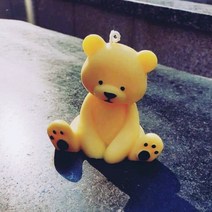 쭈스토리 핸드메이드 향기뿜뿜 귀여운 곰돌이캔들 (향선택가능), 연보라, 우드세이지&씨쏠트