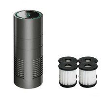 차량 공기청정기 필터 세트 교체용 테이블 소형 미니, 그레이(충전 기능 없음)