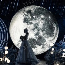 대형 달조명 1.5m 2미터 보름달 웨딩 소품 조형물 스튜디오 촬영, Baiguanghua 좋은 보름달 2 미터