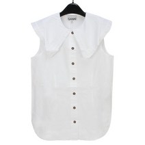 브랜드없음 가니 포플린 민소매 블라우스 F4715 151 BRIGHT WHITE [GNC020]