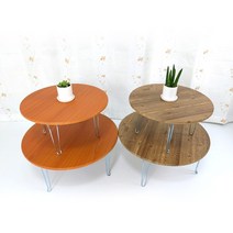 집들이선물 접이식 거실테이블 1인용밥상 원형 좌식식탁, 중형, 체리