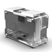 컴퓨터케이스 ZEAGINAL MATX ITX PC 게이머 게이밍 포도 수냉식 DIY 루프 풀, 1.White