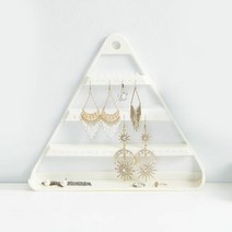 에이치플러스몰 블링 3단 귀걸이 진열대 행거 아이보리 액세서리보관