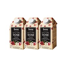 [본네] 프리미엄 링곤베리 애플 퓨레 주스 500ml 3개입, 3개