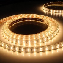 LED AC 220V LED 논네온 방수 스트립 인테리어 줄 조명, 5M, 전구색(노란빛)