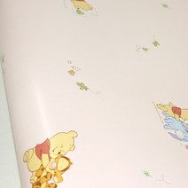 현대시트 캐릭터 아이방시트 시트지, 곰돌이푸_핑크(DHO-104)