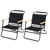 빠텐의자 캐주얼 접이식 의자 1+1, 05 black 2pc
