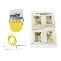 배틀직조기 미니베틀 위빙틀 작은 직 유형 도구 후크 꼬 패치 섬유, 카키색 옷감