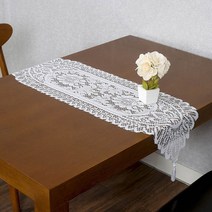 레이스 테이블 러너 33X127CM 화이트 화이트러너 레이트식탁러너
