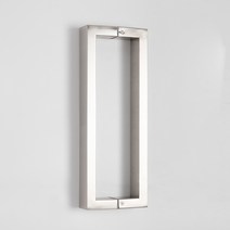 철물대장 스텐 강화도어손잡이 스텐무광 340mm 사각 40x20