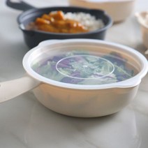 뜨겁지않은 전자레인지 용기 손잡이 앞접시 10개, 500ml 아이보리10p