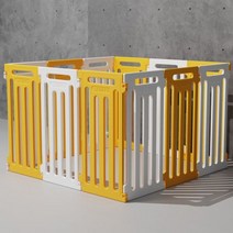 애완 동물 인클로저 개 케이지 소형견 중형 및 대형견 실내 블로우 성형 플라스틱 환경, White yellow_4PCS