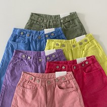 [허리조절/버뮤다핏] 힙한 무드 비비드 피그먼트 컬러 비죠 와이드 하프 5부 숏 팬츠 6color]피그버뮤다팬츠