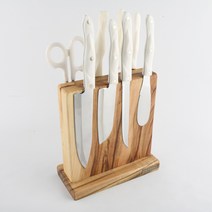 히즈다이닝 올리브 느티 캄포 원목 자석 칼블럭 칼꽂이 칼거치대 칼걸이, 캄포 자석칼블럭(스탠드형), 1개
