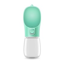 작은 대형 개를위한 휴대용 개 물병 그릇 야외 산책 강아지 애완 동물 여행 물병 고양이 마시는 그릇 개 용품, 푸른, 350ml, 협동사