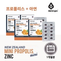 뉴질랜드 프로폴리스 아연 비타민E 플라보노이드 구내염 입천장 입안 헐었을때 피로 면역력 에 좋은 영양제, 4BOX(4개월분)