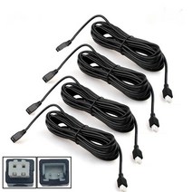 주차센서 후방감지기 차량검지기 4개/몫 2.5M/4M 범용 블랙 2 핀 연장 케이블 코드 자동차 역전 주차 센서, 01 4PCS_02 4M