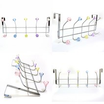 마트498 도어후크 옷걸이 5개 방문옷걸이 화장실 스카프걸이 탈의실옷걸이 문에거는옷걸이 도어행거