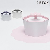 [펫톡] 냥이샘 플라워 정수기 / 고양이 / 강아지 / 반려동물 정수기, 색상:그레이